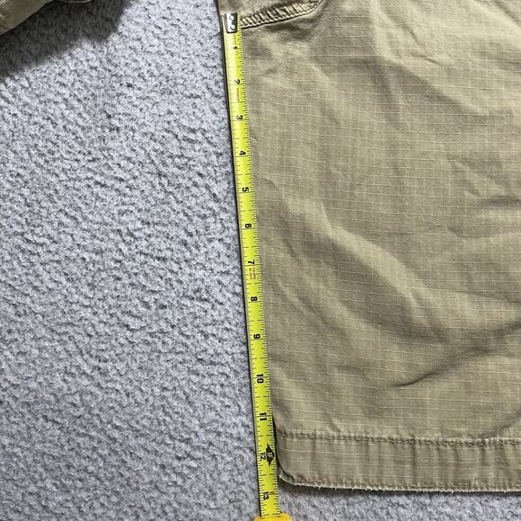 American Eagle Cargo Shorts Mens 30 Tan Khaki Ripstop Military Y2K Cotton Long - Picture 15 of 15